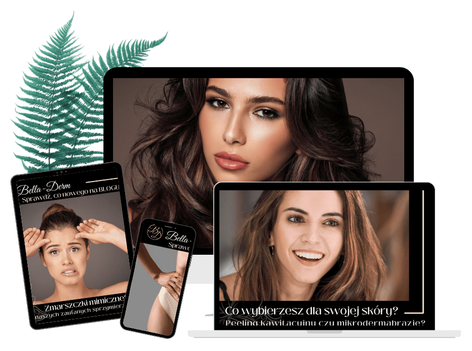 Mockup postów na social media dla branży beauty, do których Magdalena Kotara stworzyła treści.