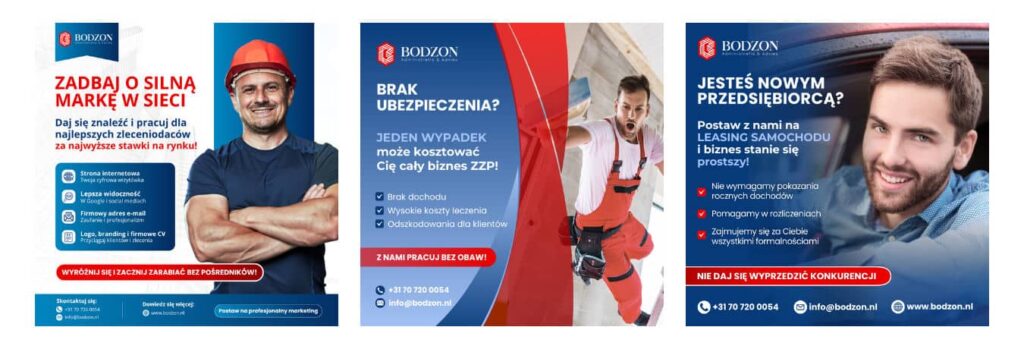 Portfolio graficzne – Magdalena Kotara – grafiki do social mediów dla biura księgowego w Holandii.